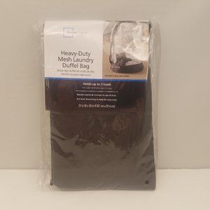 Mainstays Heavy-Duty Mesh Laundry Duffel Bag 24 x 36 Black